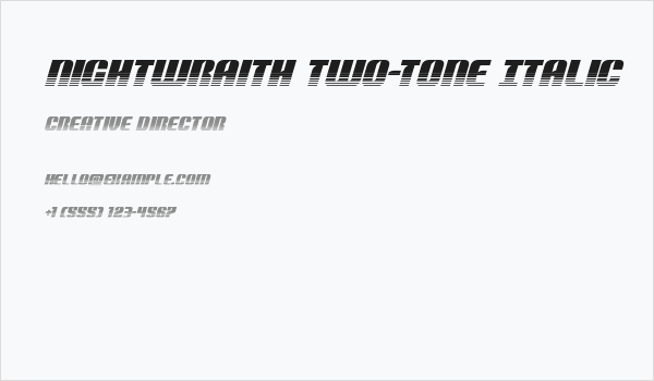 Nightwraith Two-Tone Italic Business Card