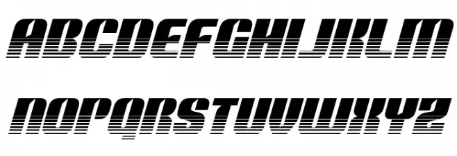 Nightwraith Two-Tone Italic Font Litere mici