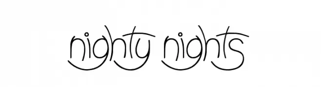 Nighty Nights  les polices de caractères gratuit tlcharger