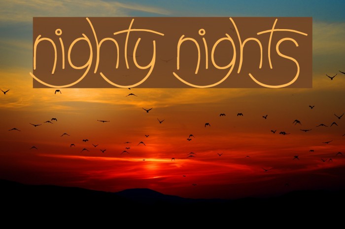 Nighty Nights Font examples