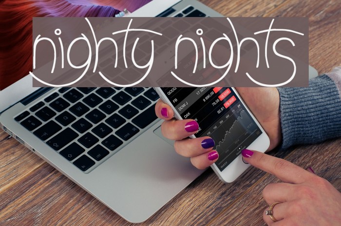 Nighty Nights Font examples