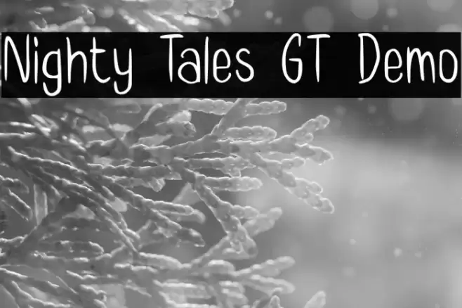 Nighty Tales GT Demo Font examples
