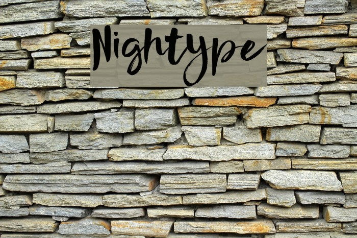 Nightype Font examples