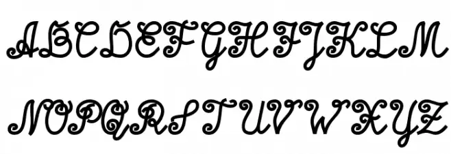NigraScript फ़ॉन्ट अपरकेस