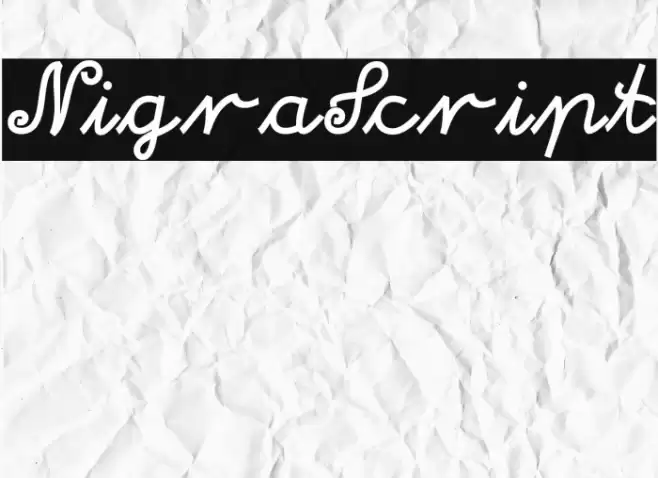 NigraScript Font examples