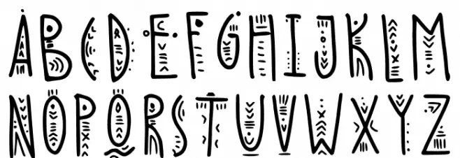 Nihalloo Folk Font Regular Fonte MAIÚSCULAS
