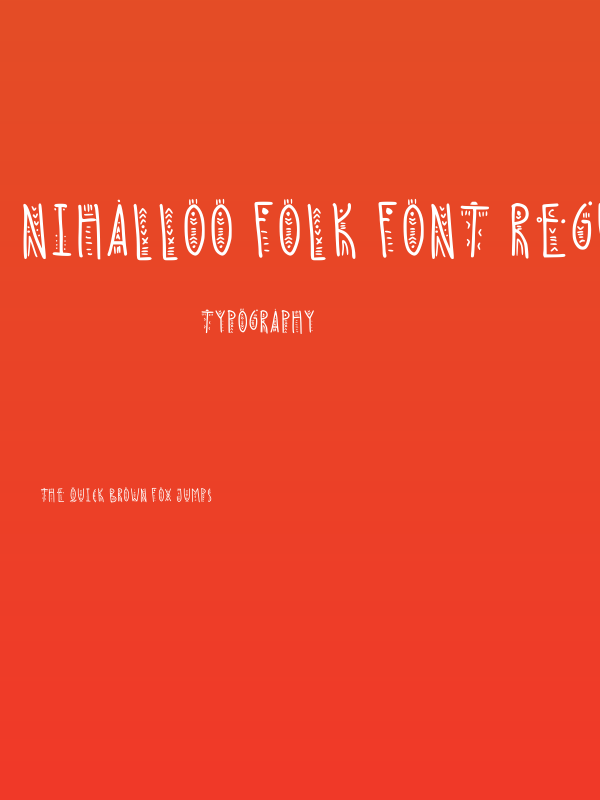Nihalloo Folk Font Regular Poster