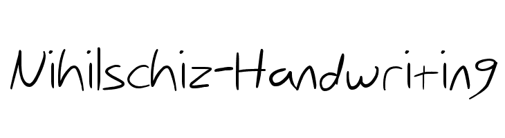 Nihilschiz-Handwriting  フリーフォントのダウンロード