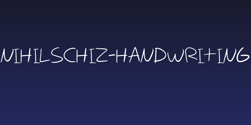 Nihilschiz-Handwriting Social Header