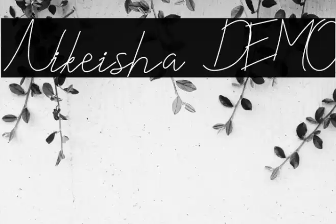 Nikeisha DEMO Font examples