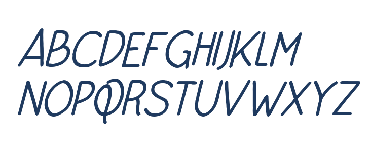 Niko Curt Italic Uppercase