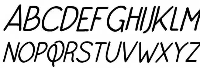 Niko Curt Italic Fuentes MAYÚSCULAS