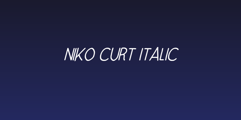 Niko Curt Italic Social Header