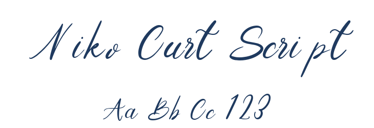 Niko Curt Script Font Preview