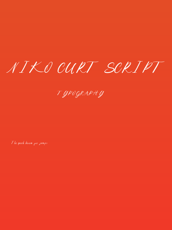 Niko Curt Script Poster