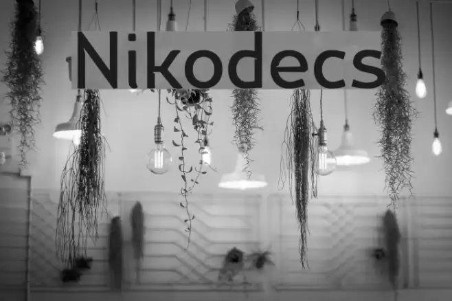 Nikodecs Font examples