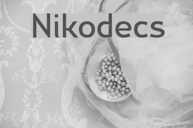 Nikodecs Font examples