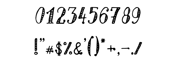 NikolaidisHand Font OTHER CHARS