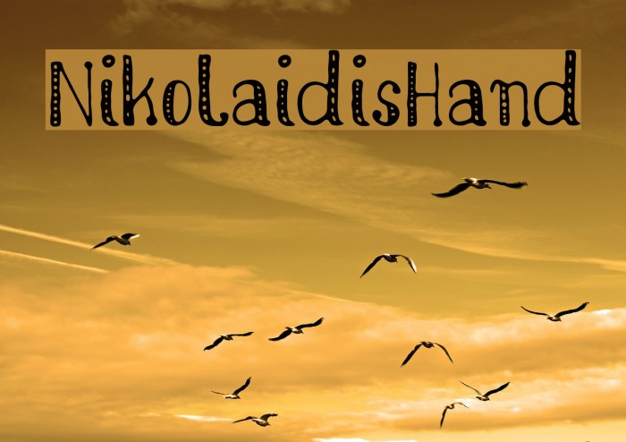 NikolaidisHand Font examples