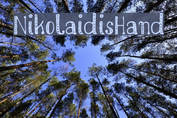 NikolaidisHand Font examples