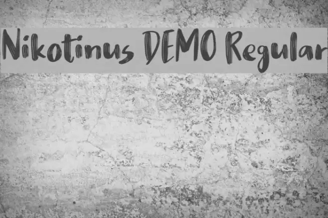 Nikotinus DEMO Regular Font examples