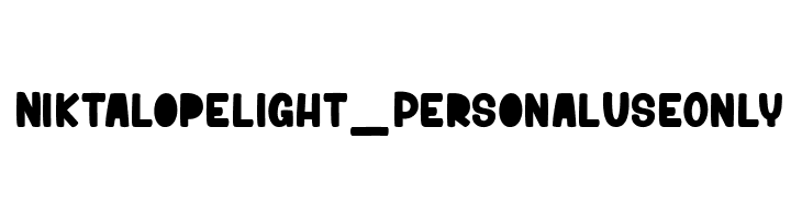 Niktalope light_PersonalUseOnly  Frei Schriftart Herunterladen