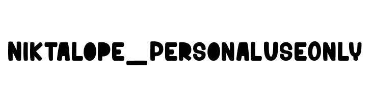 Niktalope_PersonalUseOnly  font caratteri gratis