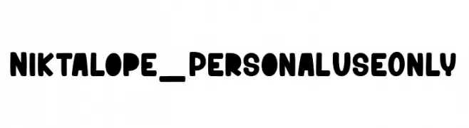 Niktalope_PersonalUseOnly  Frei Schriftart Herunterladen