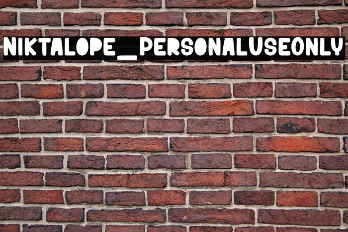 Niktalope_PersonalUseOnly Шрифта examples