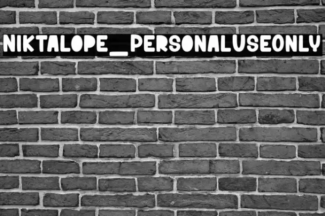Niktalope_PersonalUseOnly Font examples