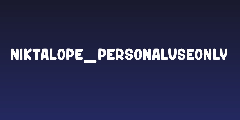 Niktalope_PersonalUseOnly Social Header