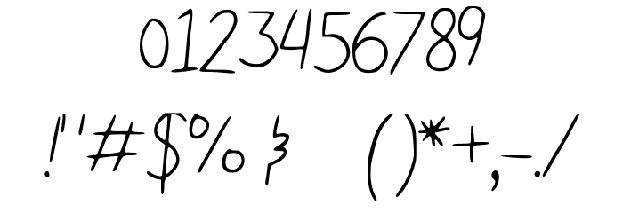 Nikukurin_s_handwriting Font OTHER CHARS