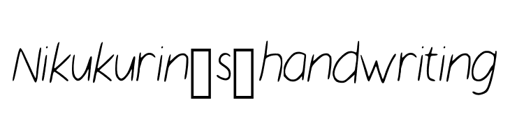 Nikukurin_s_handwriting  font caratteri gratis