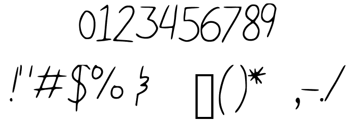 Nikukurin_s_handwriting Font OTHER CHARS