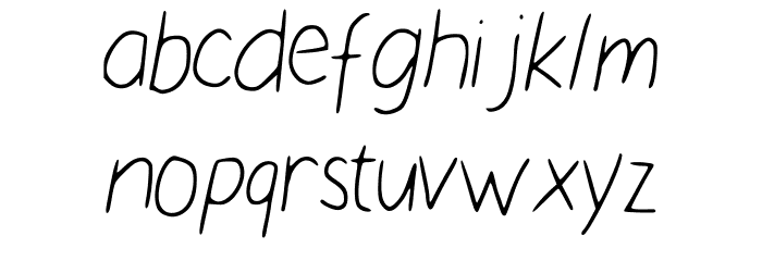 Nikukurin_s_handwriting Font LOWERCASE