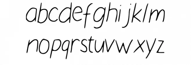Nikukurin_s_handwriting Font LOWERCASE