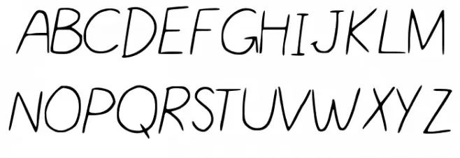 Nikukurin_s_handwriting Font Litere mari