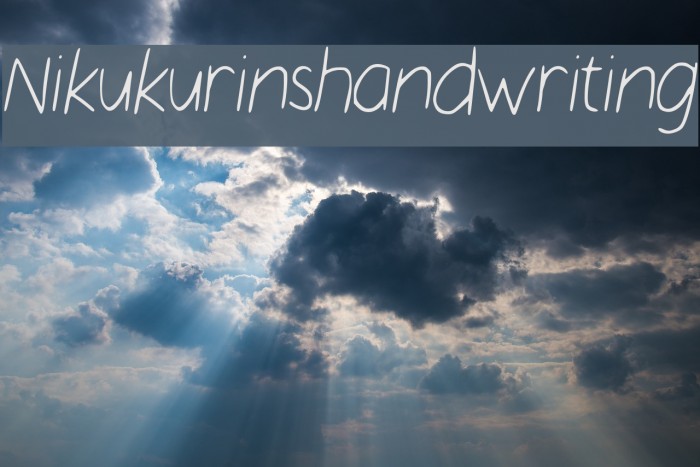 Nikukurin_s_handwriting Font examples