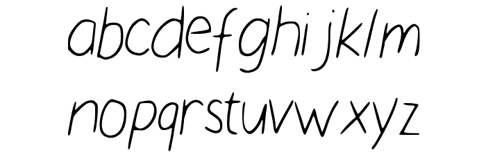 Nikukurin_s_handwriting Font LOWERCASE