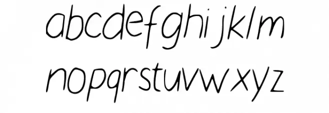 Nikukurin_s_handwriting Font LOWERCASE