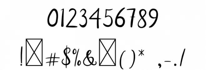 Nila Ambar Font OTHER CHARS