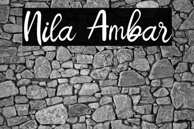 Nila Ambar Font examples