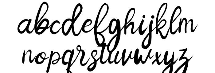 Nila Ambar Font LOWERCASE