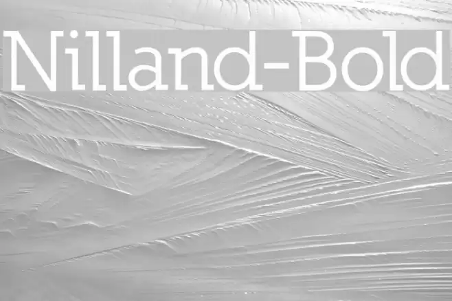 Nilland-Bold Font examples