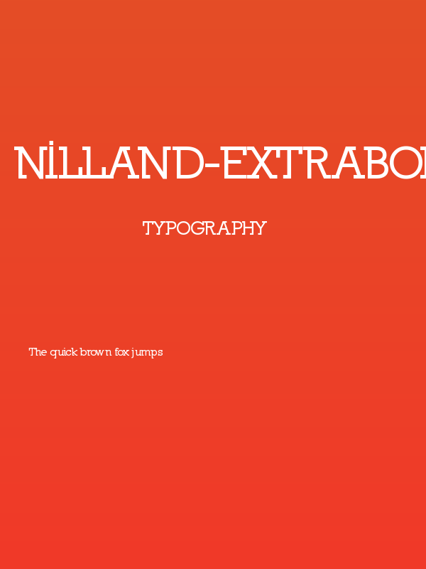 Nilland-ExtraBold Poster