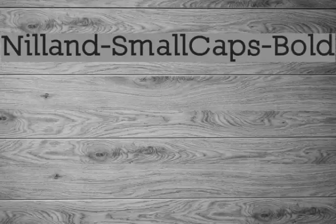 Nilland-SmallCaps-Bold Polices examples