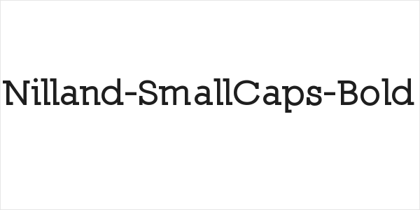 Nilland-SmallCaps-Bold Logo