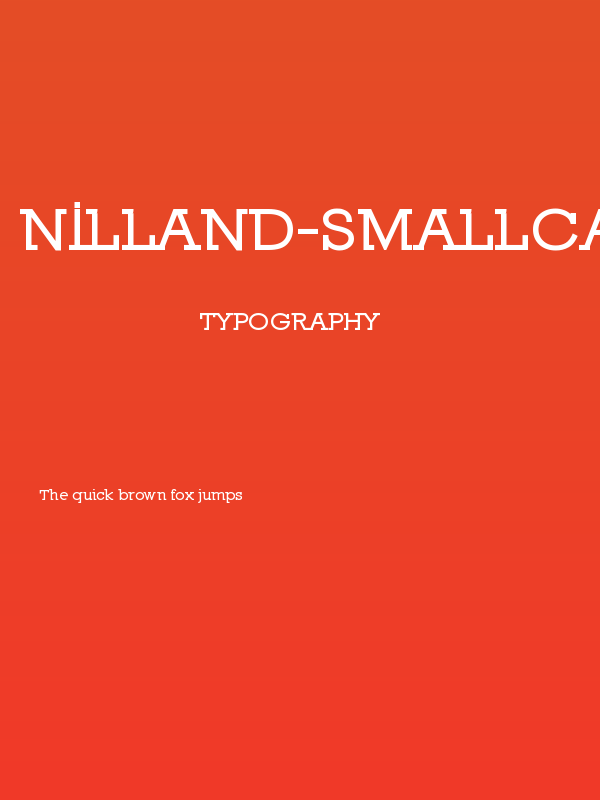 Nilland-SmallCaps-Bold Poster