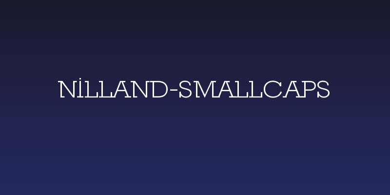 Nilland-SmallCaps Social Header