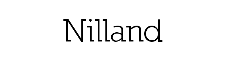 Nilland Font
